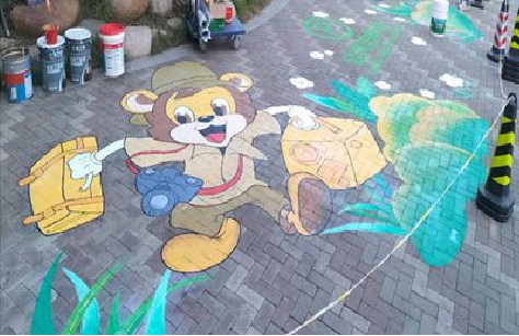 黄梅夏季画地面彩绘会遇到的问题