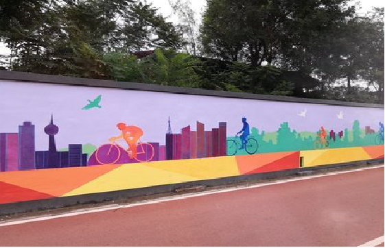 黄梅墙体彩绘-围墙