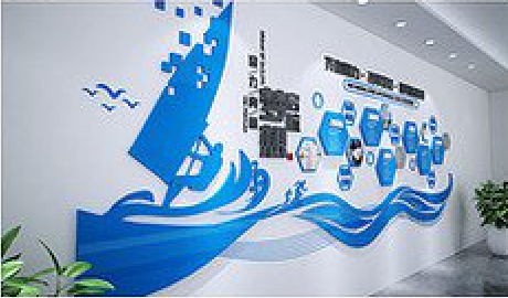 黄梅海浪主题文化墙如何设计？