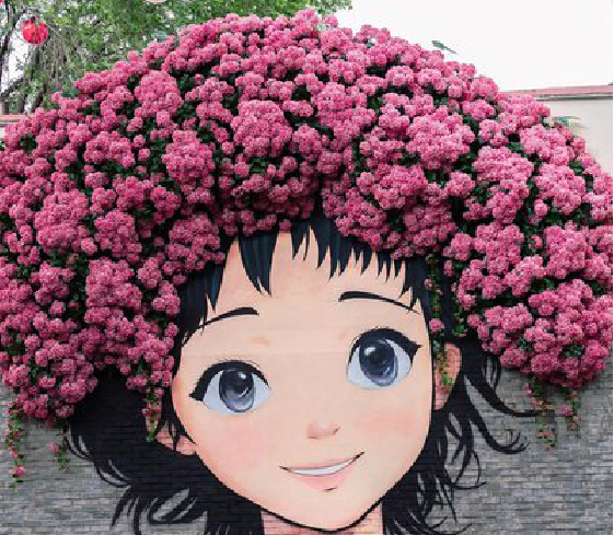 黄梅墙体彩绘-网红墙打卡