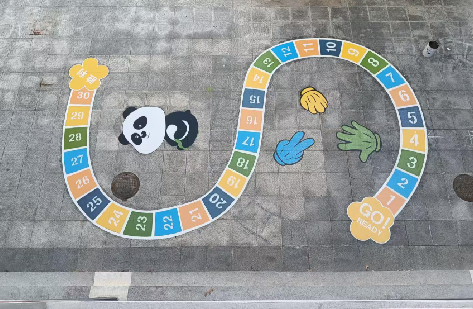 黄梅地面游戏彩绘