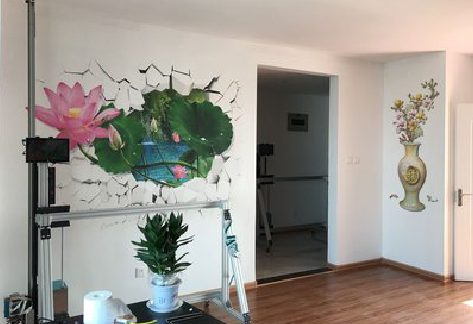 黄梅墙体彩绘相比墙纸的优势。