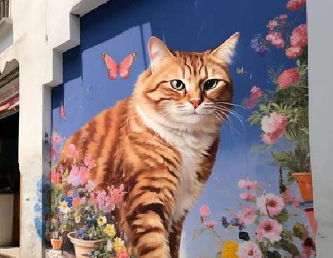 黄梅自己绘制有个性的手绘墙